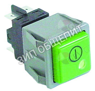 Выключатель кнопочный Dihr, 28,5x28,5мм, зелён./красн., 2NO для GM / GM-2 / GM-2-BK11 / GM-BK10 / GM-BK11