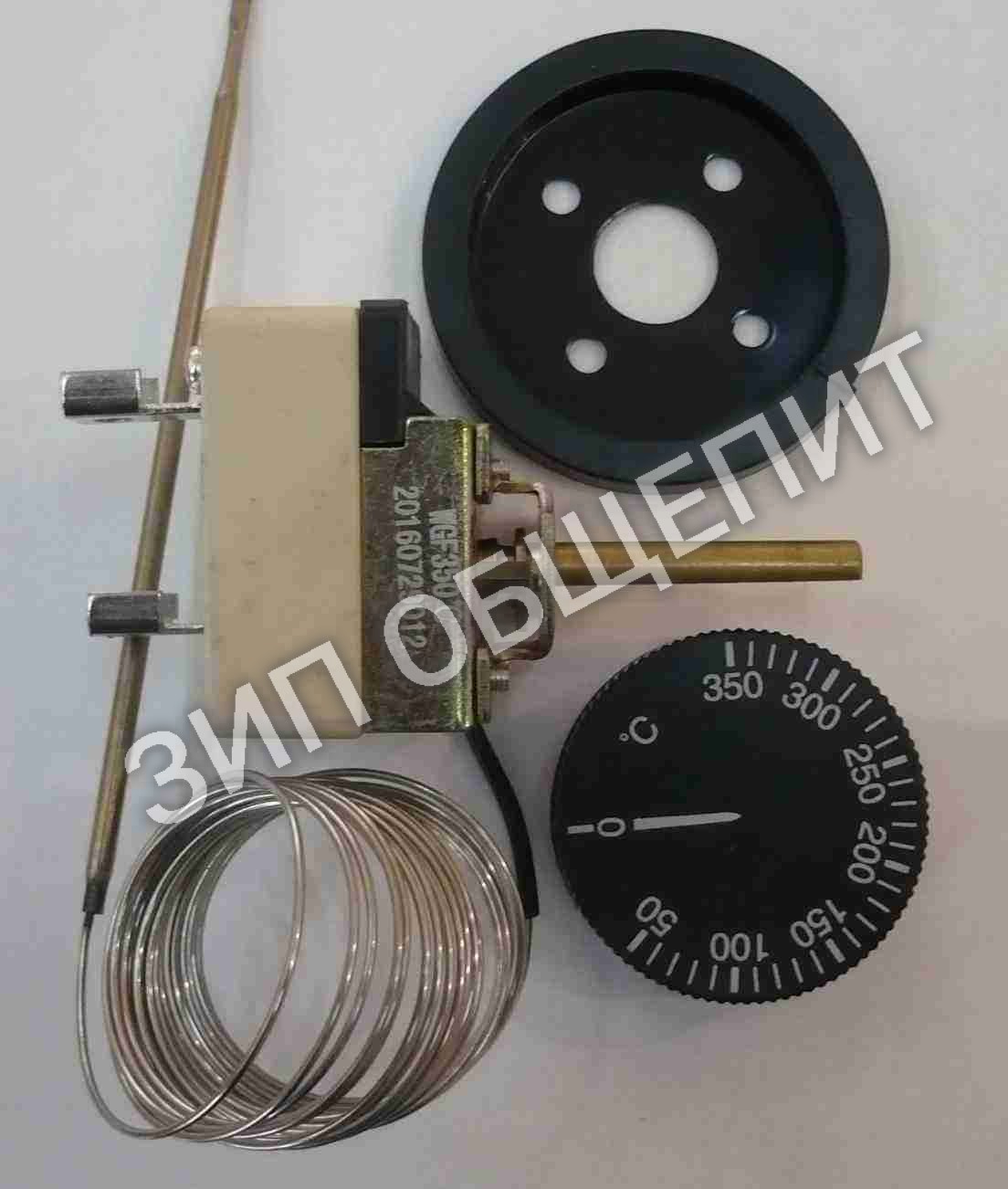 Терморегулятор WGF-350°С, с ручкой, капилляр 2,5 м, 16А, 220в (+50...+350°С)