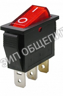 Выключатель клавишный (16A/250VAC) ON-OFF красный SC791