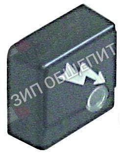 Выключатель нажимной кнопочный Elettrobar, 23x23мм, чёрн., молния с линзой для P500