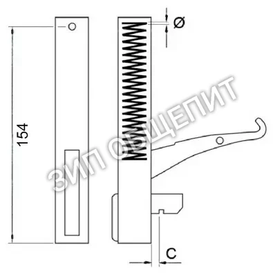 Петля 931330887 для печи Smeg  ALFA 135 /141 /161 /43