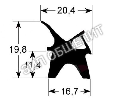 Уплотнитель дверной Lainox для GM106H / GM106M / GM106M+SC / GM106P / GV106H