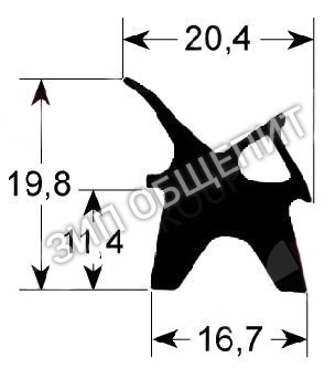 Уплотнитель дверной Lainox для GM210H / GM210M / GM210M+SC / GM210P / GV210H