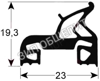 Уплотнитель дверной 005705 Electrolux, профиль 2520 для 260300 / 260301 / 260302 / 260303 / 260304 / 260310 / 260311