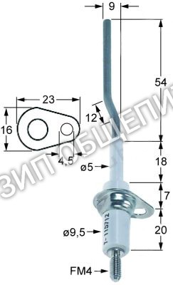 Электрод контрольный T115712000 Fagor для COG-061 / COG-101 / COG-102 / HCG-10-11 / HCG-10-21 / HCG-2-10-11