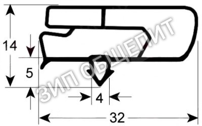 Уплотнитель изоляционный 6045010152 Fagor, профиль 9797 для CMFP-135-B / CMFP-135-B2 / CMFP-135-BP / CMFP-180-B / CMFP-180-B2