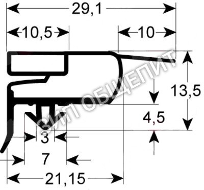 Уплотнитель изоляционный 8C2123 Emmepi, профиль 9773