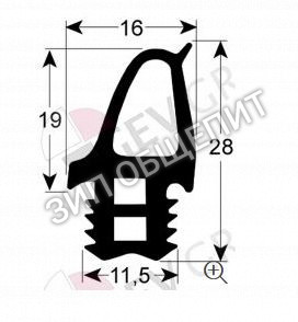 Уплотнитель дверной AX00-0034 Retigo, для B623i / O623i /DA623 