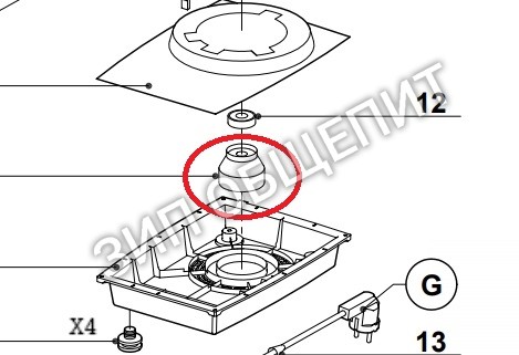 Поддержка двигателя 127578 Robot Coupe для моделей R301 / R301 Ultra