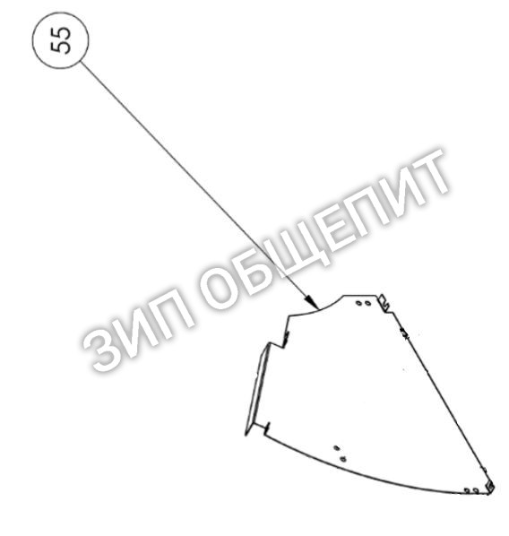 Нижняя панель 4S010071 для тестораскатки Prismafood модели DMA310