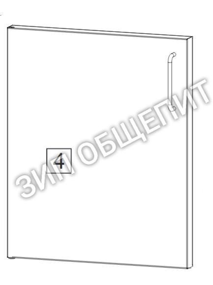 Дверь левая 61-102 до 08/2011 60.30.233 для теплового шкафа 61-102 Rational