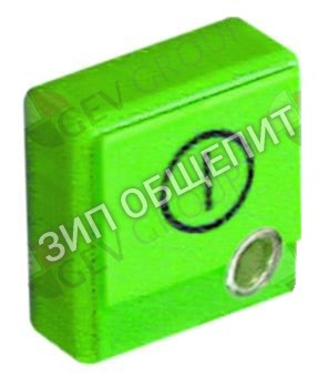 Выключатель нажимной кнопочный Angelo-Po, размер 23x23мм, зелён., ВЛK-ВЫКЛ, с линзой для KD60 / KD60M / KD60MA / KD60MPS / KD60M
