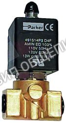 Клапан электромагнитный 04100025 Nuova Simonelli, прямой, 491514P3D4F для 2GR-Compact, Appia-1GR, Appia-2GR-compact