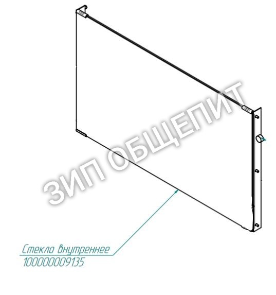 Стекло внутреннее 100000009135 для конвекционной печи КЭП-4 и КЭП-4Э Абат \ Abat