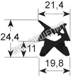 Уплотнитель дверной ANGELO-PO, профиль 2420, Ш 565мм, Д 680мм для FCV141E / FCV141EDM / FCV141EDS / FCV72E-UL / FCV72EDM-UL