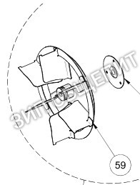 Крыльчатка 60VENAI013 мотора для Apach  AP10QT