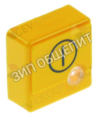 Выключатель нажимной кнопочный Dihr, 23x23мм, жёлт., ВЛK-ВЫКЛ для Dupla50 / DS35-Neutra-Olis / DS37-Neutra-Olis / DS40