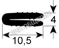 Уплотнитель дверной Dihr, Д 1012мм, Ш 11мм, В 4мм  для Tekno6 / Tekno6.1-Acqua-pulita